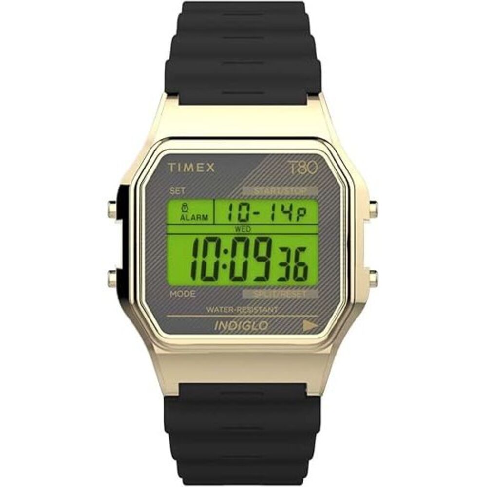 Timex Timex 80 Gold-Tone/Black Digital Unisex Watch